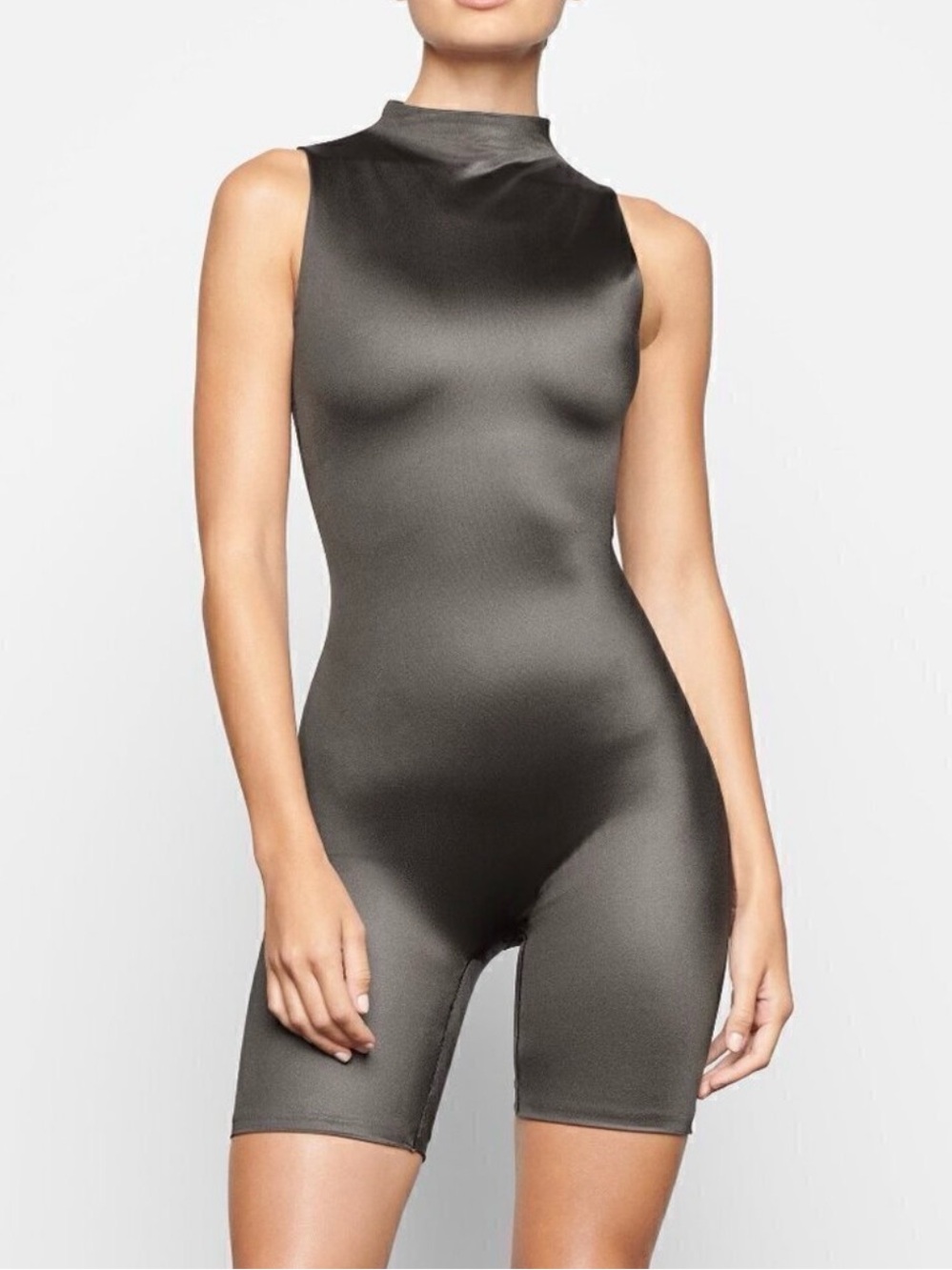 Skims Mock Neck All in One Shine
Mid-Thigh Onesie